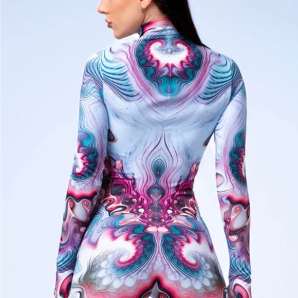 Badinka body suit. Festival, EDM, Rave Shiloh ocean costume - Picture 3 of 4